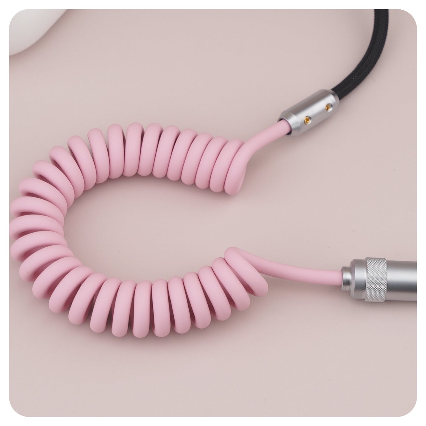 2-in-1 Fast Charging Spiral Cable Magnetic, Dual Port USB-C & USB-A Options, iPhone & Android Compatible, 100W Max, 15 Colors