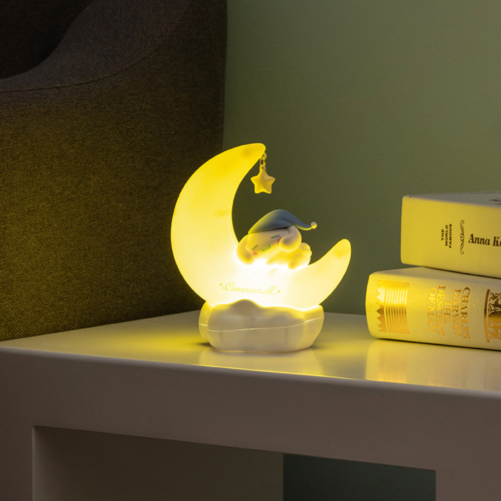 Sanrio Moon Light Night Lamp Cute Character Glow Decor
