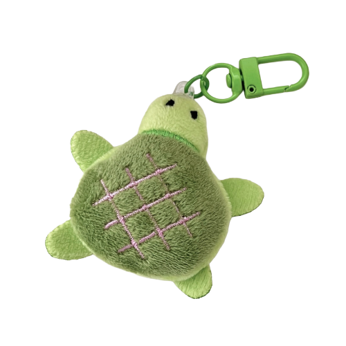 Kawaii Turtle Plush Keychain Soft Bag Charm for Backpacks Keys and Totes