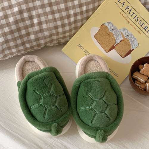 Kawaii Turtle Slippers Soft Foam House Slides with Non-Slip Sole, Cozy Cute Home Shoes for Women & Teens