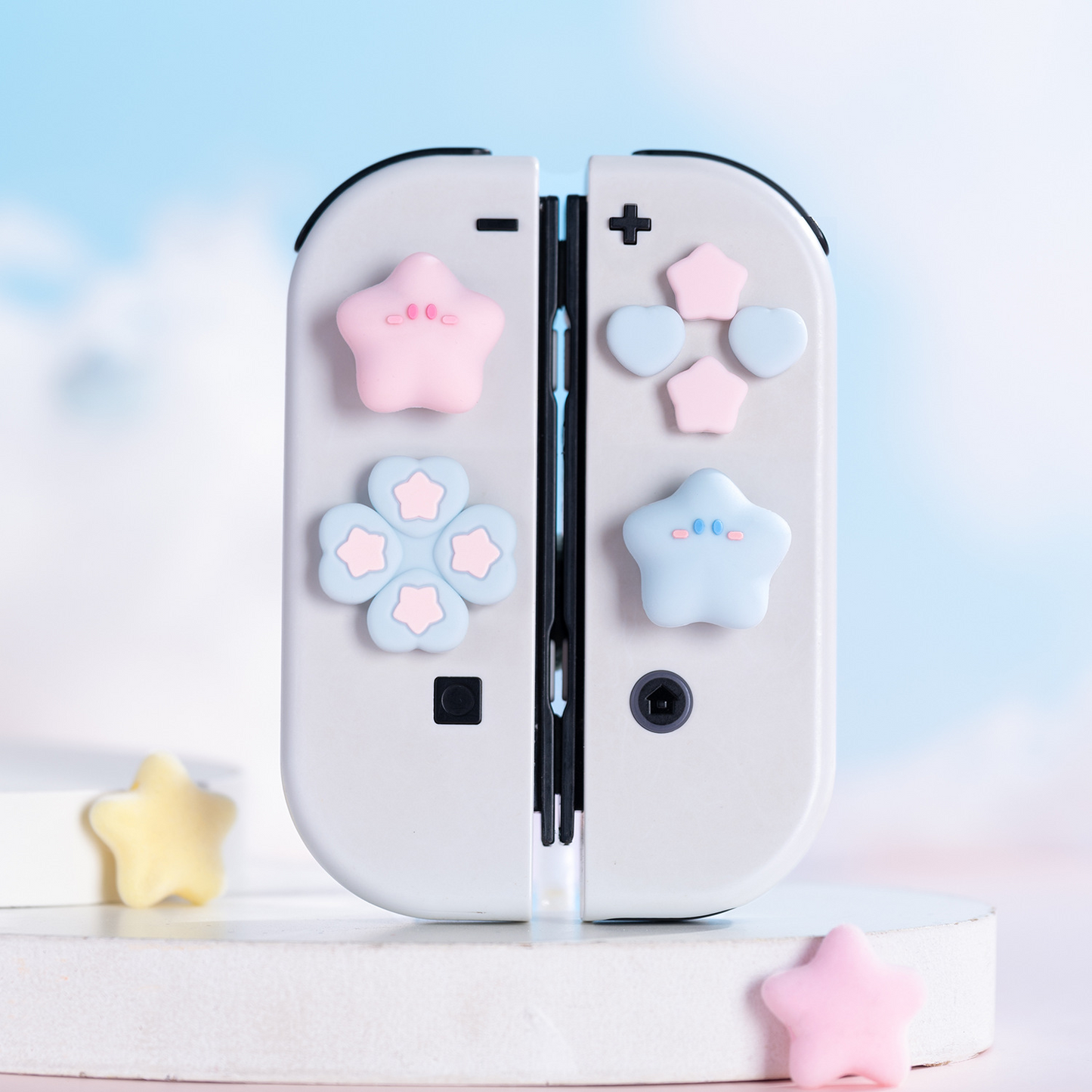 Nintendo Switch Thumb Grip & Button Cap - Starbloom Pastel Set