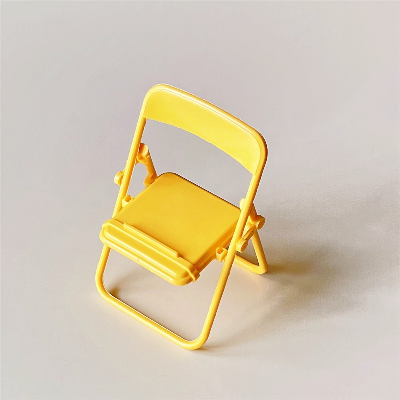 Mini Folding Chair Phone Stand Cute Desktop Display for Figures & Smartphones