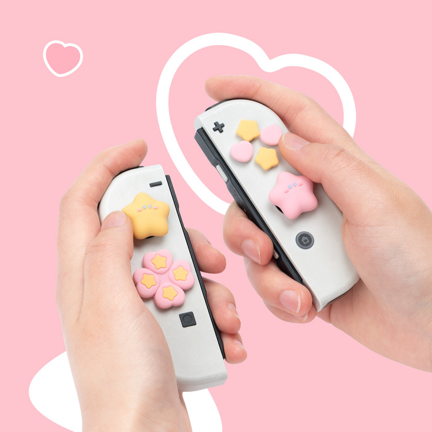 Nintendo Switch Thumb Grip & Button Cap - Starbloom Pastel Set