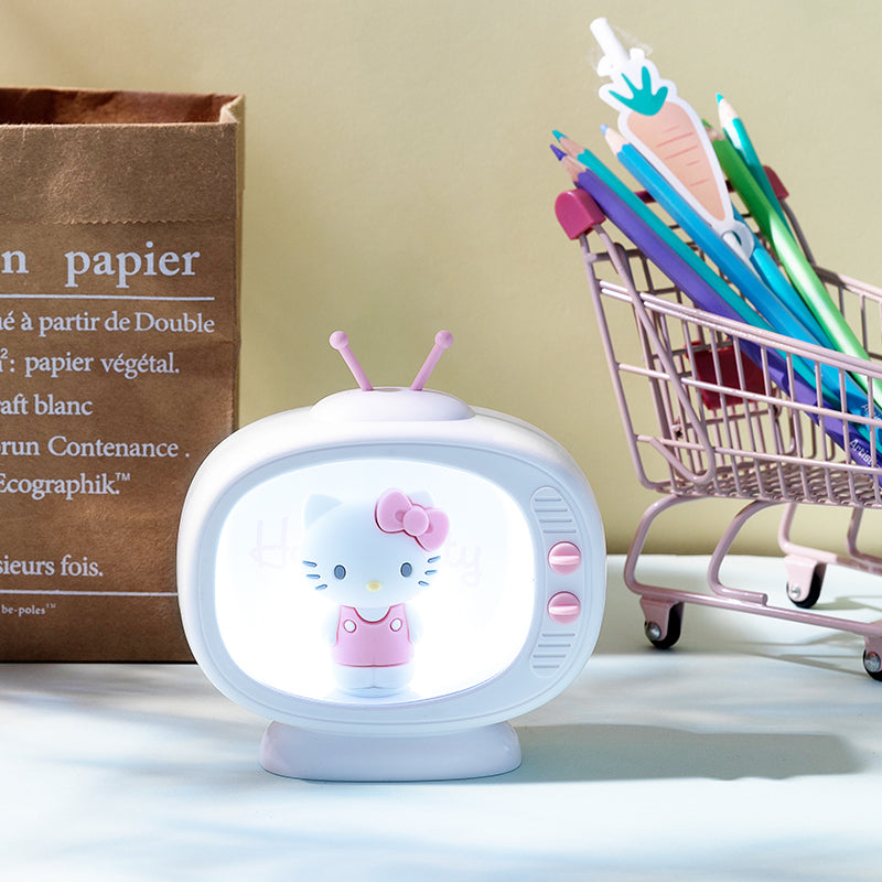 Sanrio TV Night Light Retro-Inspired Battery Lamp for Desk & Display