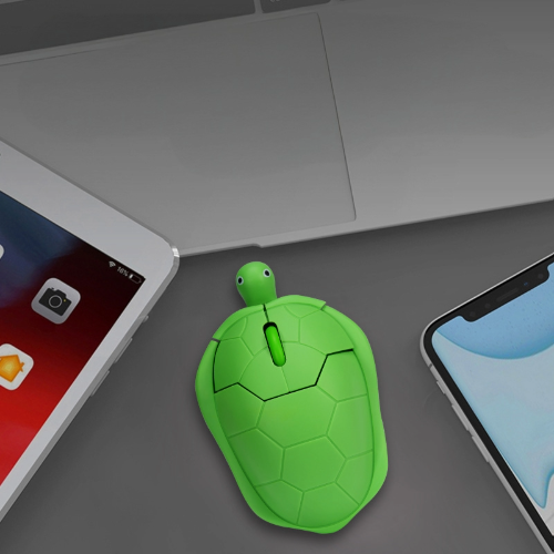 Kawaii Turtle Mouse Wireless or Wired Cute Animal Mouse, Silent Click, USB Plug-and-Play for Laptop PC Mac