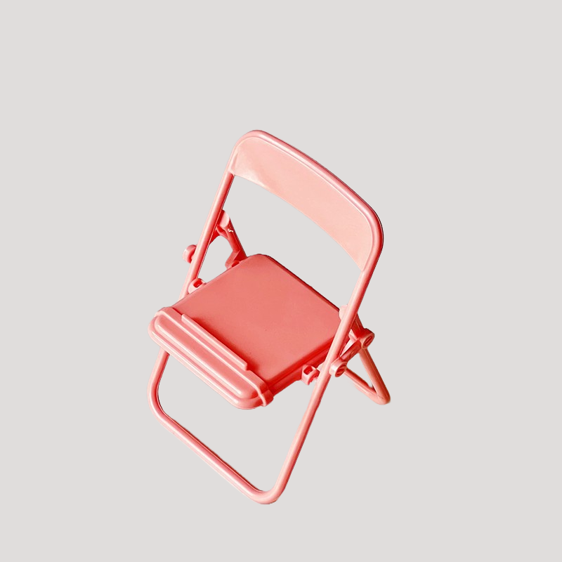 Mini Folding Chair Phone Stand Cute Desktop Display for Figures & Smartphones