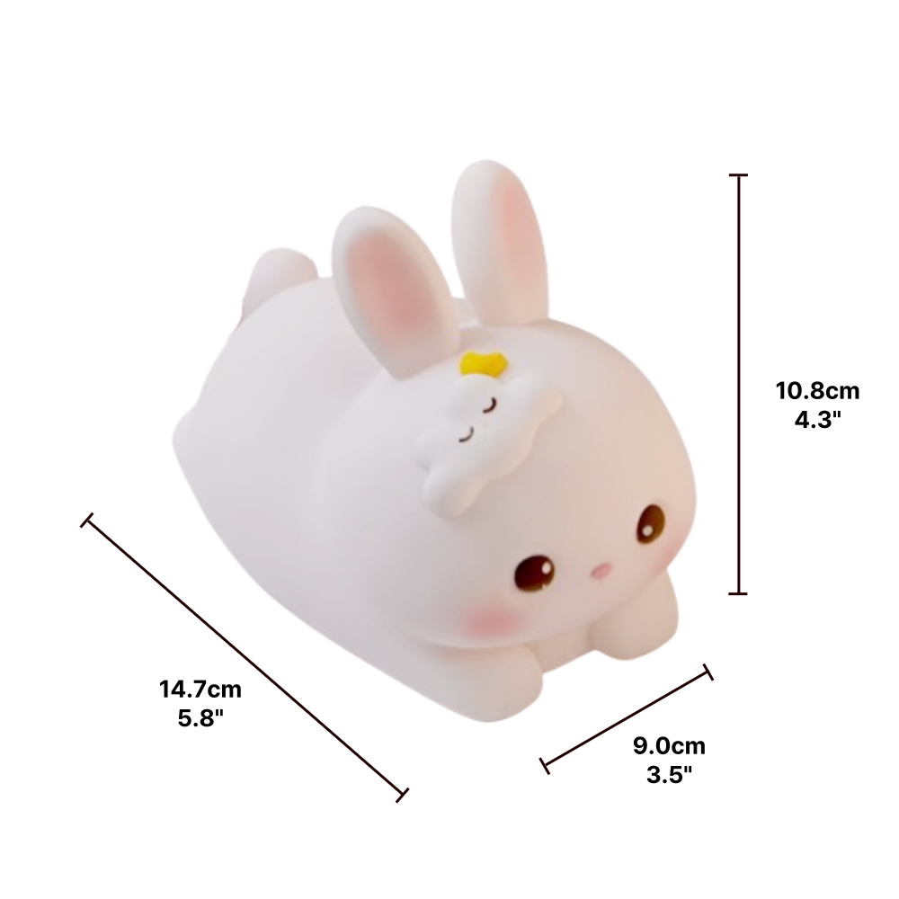 Cloud Bunny Night Light Soft Glow, Touch Control & Phone Holder