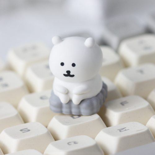 Chiikawa Cute Bear Keycap - Resin 3D Mechanical Keyboard ESC Key Cap - Kawaii Gaming Desk Accessories for Girls