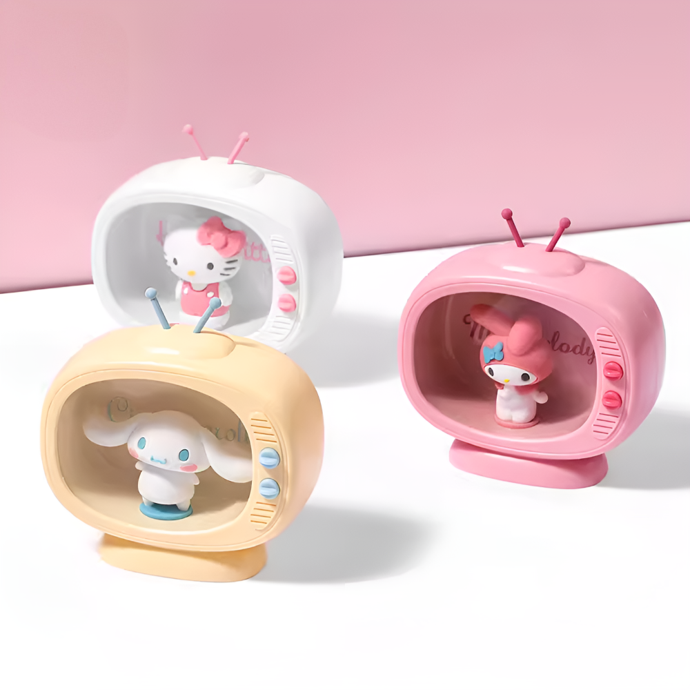 Sanrio TV Night Light Retro-Inspired Battery Lamp for Desk & Display
