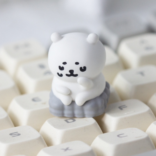 Chiikawa Cute Bear Keycap - Resin 3D Mechanical Keyboard ESC Key Cap - Kawaii Gaming Desk Accessories for Girls
