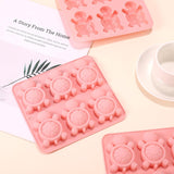 Turtle Silicone Mold Tray 6-Cavity Non-Stick Food-Grade Mold for Chocolate, Jelly, Gummies, Soap, and Ice