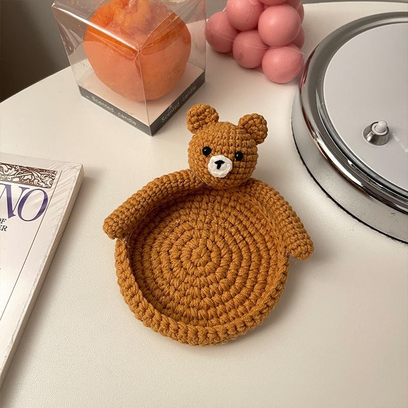 Handmade Turtle Crochet Coaster Cute Knit Mug Mat Desk Protector for Coffee, Tea, and Gaming Setups