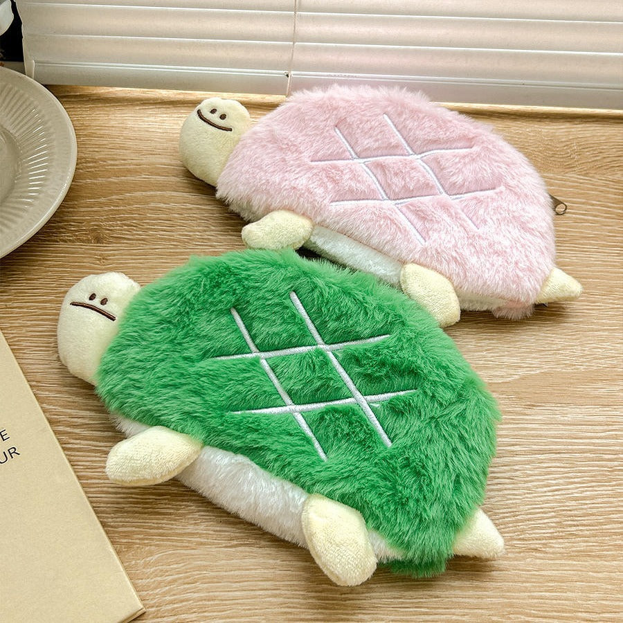 Kawaii Turtle Plush Collection Seat Cushion, Pen Case, Coin Purse & Halterneck Bag