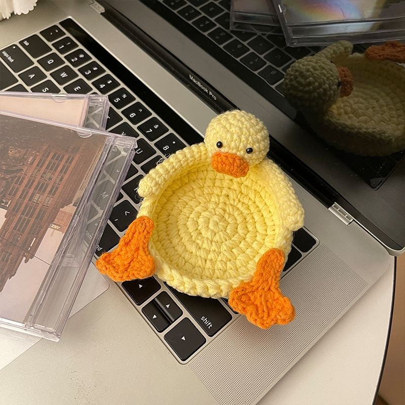 Handmade Turtle Crochet Coaster Cute Knit Mug Mat Desk Protector for Coffee, Tea, and Gaming Setups