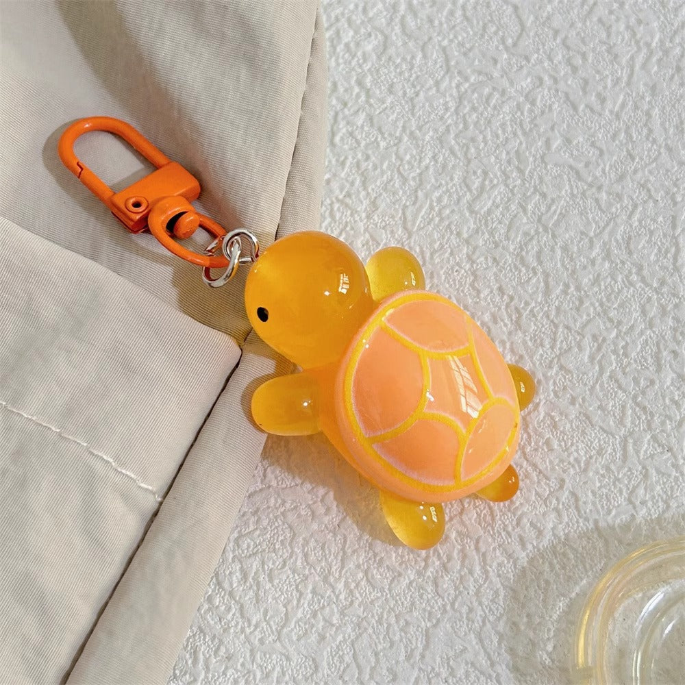 Kawaii Turtle Keychain Charm Jelly Acrylic Sea Turtle Bag Clip, Cute Key Ring for Backpacks, Totes, and Phone Cases