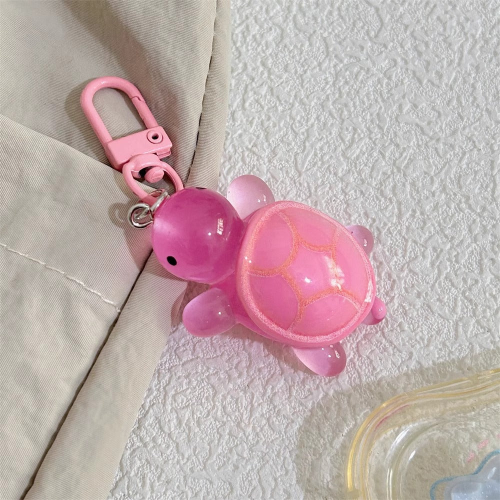 Kawaii Turtle Keychain Charm Jelly Acrylic Sea Turtle Bag Clip, Cute Key Ring for Backpacks, Totes, and Phone Cases