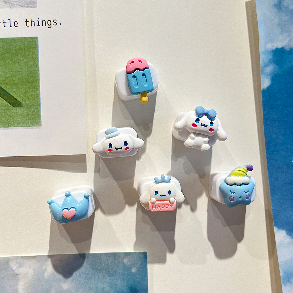 Cute Magnetic Cable Holder Set 6 Pcs Character Cord Clips for Desk Cable Management