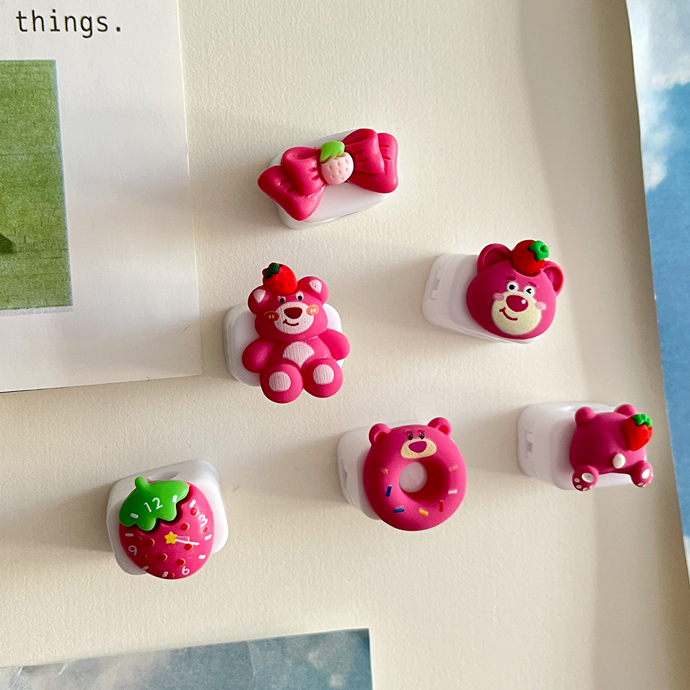 Cute Magnetic Cable Holder Set 6 Pcs Character Cord Clips for Desk Cable Management