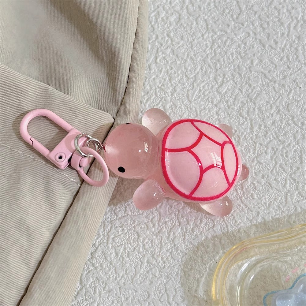 Kawaii Turtle Keychain Charm Jelly Acrylic Sea Turtle Bag Clip, Cute Key Ring for Backpacks, Totes, and Phone Cases