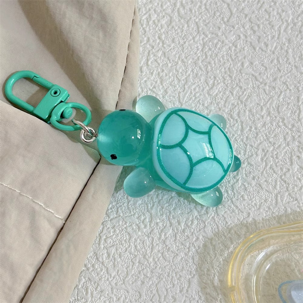 Kawaii Turtle Keychain Charm Jelly Acrylic Sea Turtle Bag Clip, Cute Key Ring for Backpacks, Totes, and Phone Cases