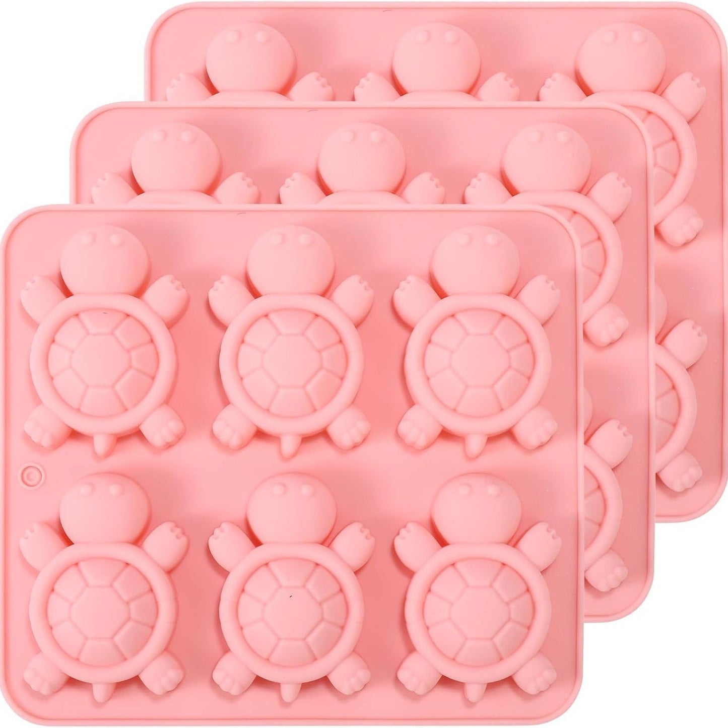 Turtle Silicone Mold Tray 6-Cavity Non-Stick Food-Grade Mold for Chocolate, Jelly, Gummies, Soap, and Ice