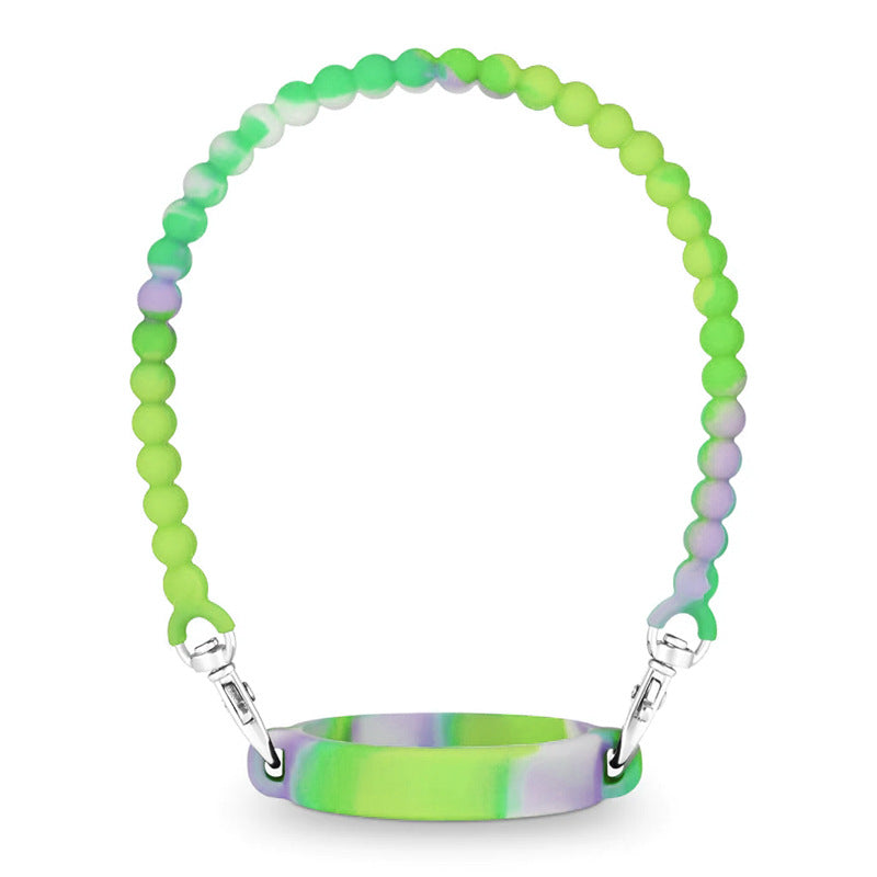 Silicone Beaded Water Bottle Lanyard Strap, Universal Cup Handle with Metal Clips, Eco Friendly Odor Free Carry Rope