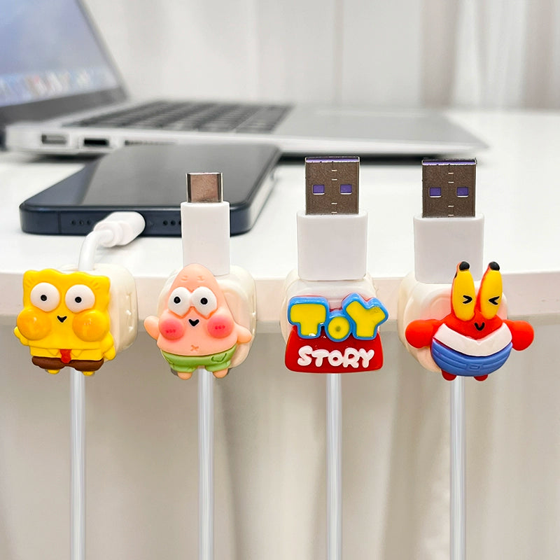 Magnetic Cable Holder with Adorable Characters