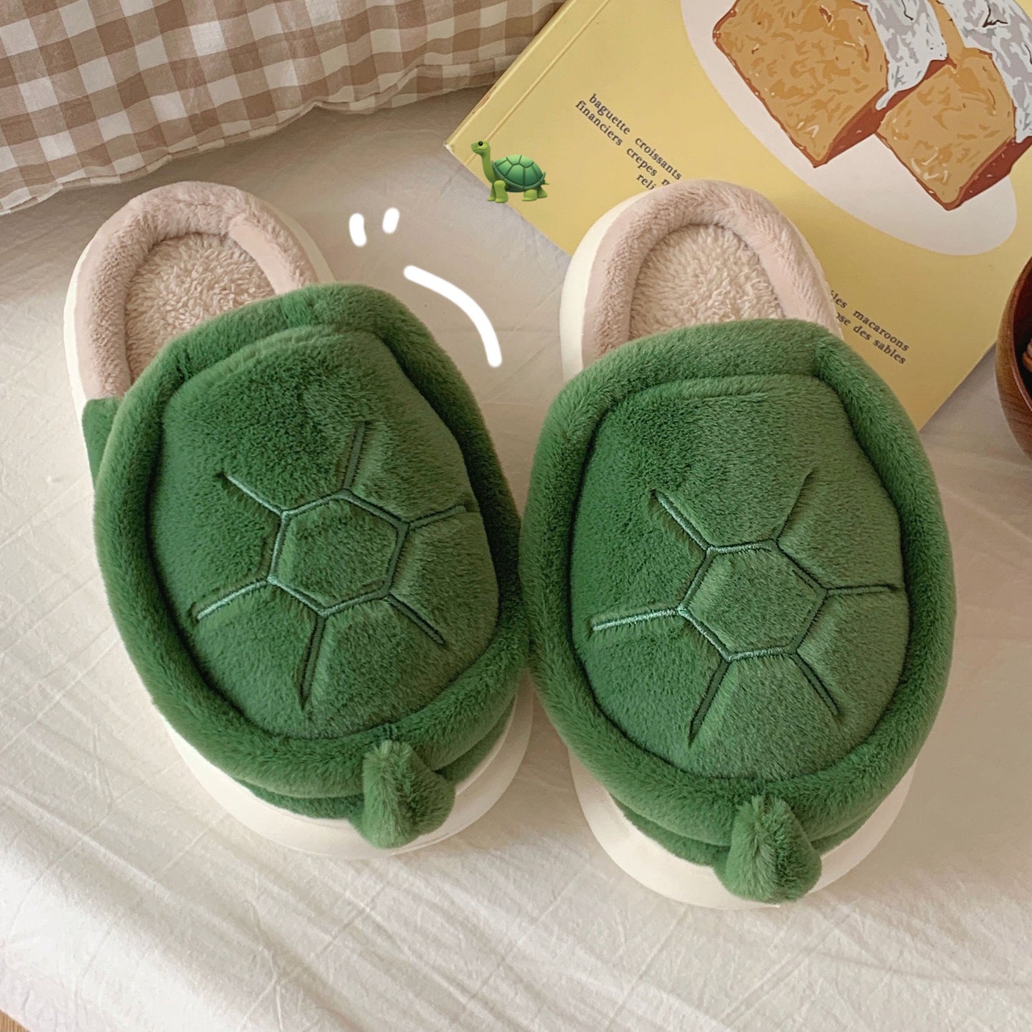 Kawaii Turtle Slippers Soft Foam House Slides with Non-Slip Sole, Cozy Cute Home Shoes for Women & Teens