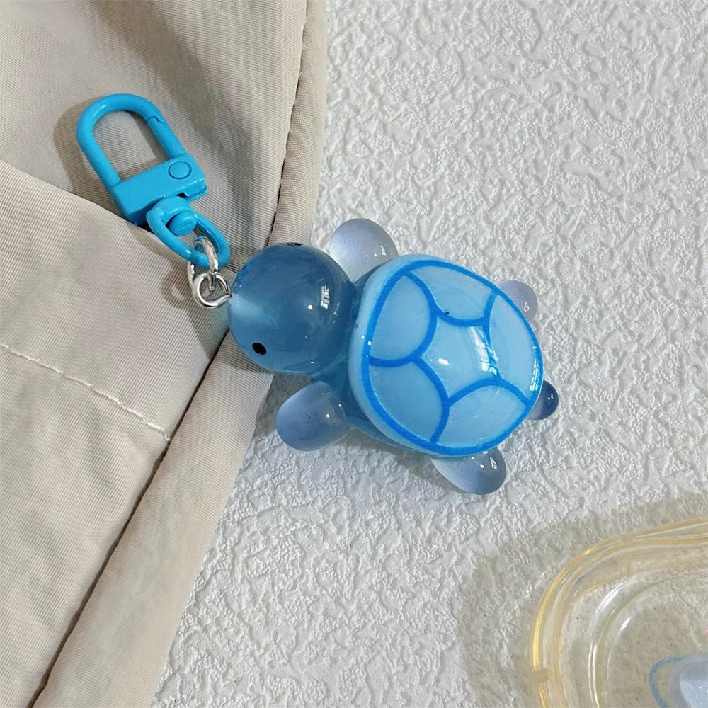 Kawaii Turtle Keychain Charm Jelly Acrylic Sea Turtle Bag Clip, Cute Key Ring for Backpacks, Totes, and Phone Cases