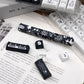 White striped cat keycap set 143 keys for mechanical keyboard