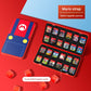 Kawaii Mario Switch Game Card Case - Cute Magnetic Storage Holder for Nintendo Switch Cartridges - Aesthetic Portable Organizer 12/24/48 Slots - Question Block Mushroom M Logo Design for Gamer Girls