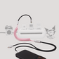 2-in-1 Fast Charging Spiral Cable  Magnetic, Dual Port USB-C & USB-A Options, iPhone & Android Compatible, 100W Max, 15 Colors