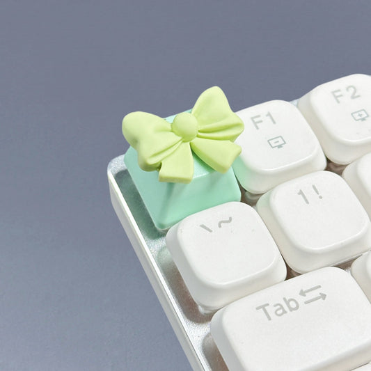 Cute Bow Resin Keycap - 3D Ribbon Mechanical Keyboard Cap - Single Artisan Keycap for Cherry MX Switches