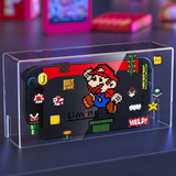 [switch 2nd generation] Kawaii Mario Bowser Switch Dust Cover - Cute Transparent Acrylic Protective Case for Nintendo Switch - Aesthetic Waterproof Anti-Scratch Console Protector with Game Card Storage - HD Clear Cover for Gamer Girls