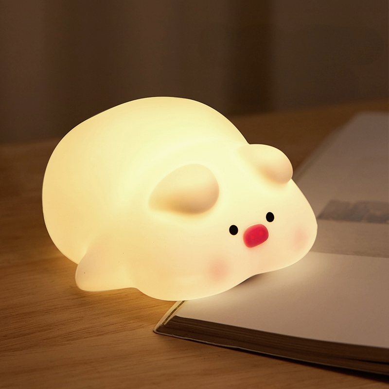 Piggy Mood Light  Soft Silicone Touch Lamp