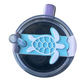 Turtle Tumbler Tag  Cute Silicone Lid Accent for 40 oz / 30 oz / 20 oz Cups, Fits 2nd Gen Straw Lids