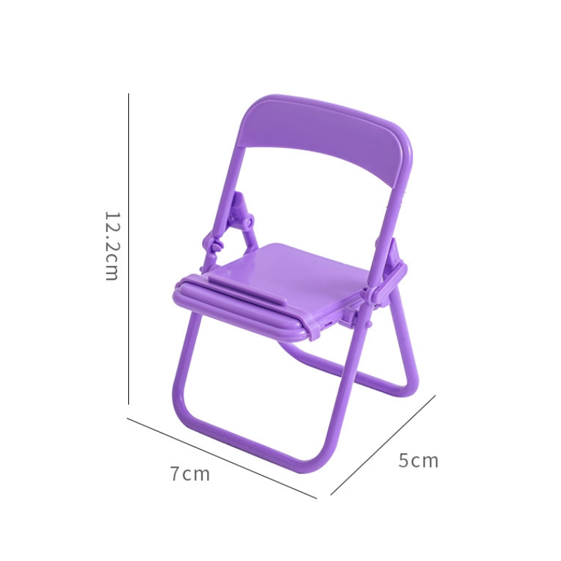 Mini Folding Chair Phone Stand  Cute Desktop Display for Figures & Smartphones