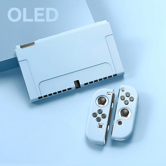 Soft TPU Case for Nintendo Switch OLED - Protective Drop-Proof Cover with Split Design - Pastel Colors Available