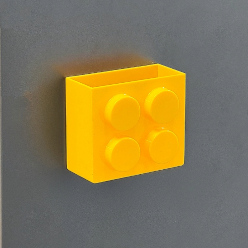 Building Block Magnetic Storage Box - Kawaii Lego Style Wall Mount Organizer for Gaming Room - Multi-Functional Modular Shelf for Keys Phone Makeup - Aesthetic Desk Decor for Gamer Girls