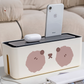 Bear Face Cable Organizer Box  Cute Power Strip & Cord Storage with Lid for Desk or Bedroom