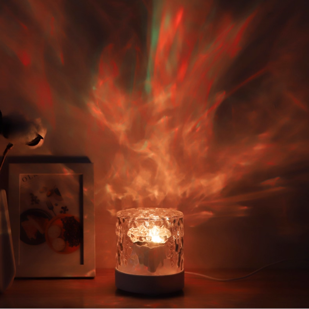 Kawaii Water Ripple Acrylic LED Mood Light - Cute 16-Color Changing Night Light with Remote & APP Control - Aesthetic Cube Atmosphere Lamp for Gaming Room Bedroom - Rechargeable Aurora Starry Sky Light for Gamer Girls