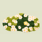 Moss Green Floral Plush Rug  Cozy Round/Freeform Carpet for Living Room, Bedroom & Balcony