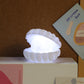 Kawaii Pearl Shell LED Night Light - Cute Seashell Shaped Mood Lamp for Gaming Room Desk Decor - Aesthetic Bedroom Light for Gamer Girls