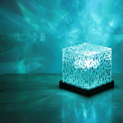 Kawaii Water Ripple Acrylic LED Mood Light - Cute 16-Color Changing Night Light with Remote & APP Control - Aesthetic Cube Atmosphere Lamp for Gaming Room Bedroom - Rechargeable Aurora Starry Sky Light for Gamer Girls