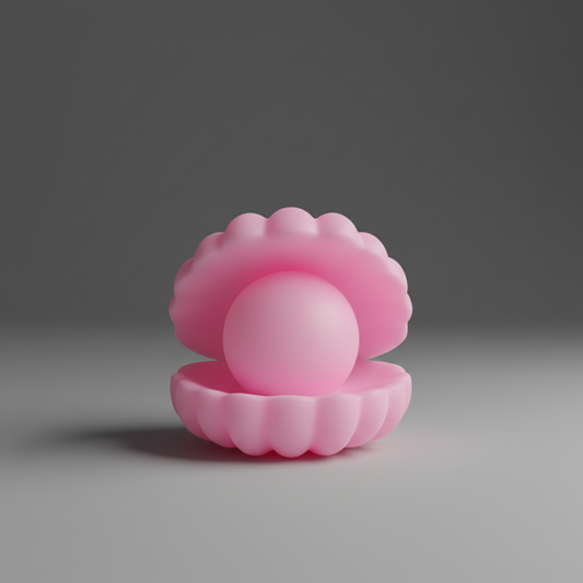 Kawaii Pearl Shell LED Night Light - Cute Seashell Shaped Mood Lamp for Gaming Room Desk Decor - Aesthetic Bedroom Light for Gamer Girls