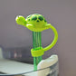 Kawaii Turtle Straw Cap for 10 mm Reusable Straws, Fits Stanley Cup Straws, Soft PVC Silicone Dust Guard Topper