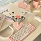 Hello Kitty Headphone Stand  Cute Heart Base Desk Holder for Gaming & Girls' Room Decor