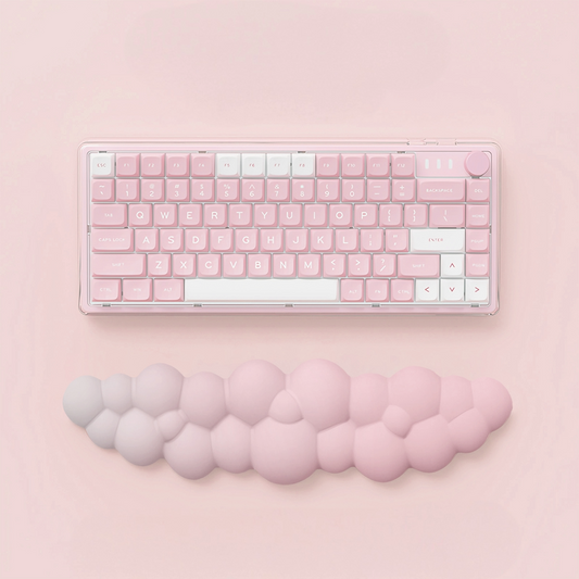 Cloud shaped soft silicone keyboard wrist rest for ergonomic typing