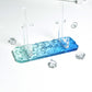 Water Ripple Acrylic Phone Stand - Clear Desk Phone Holder with Ocean Wave Design - Aesthetic Display Stand