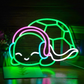 Cute Animal Neon Sign Wall Light  Cat with Butterflies, Turtle With Headphones, Pumpkin | LED Room Decor for Bedroom, Gaming Setup, Bar & Kids Room